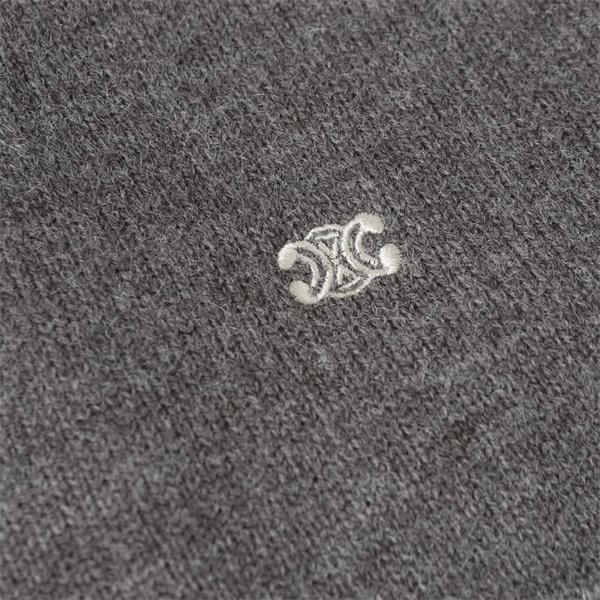 上質グレー セリーヌ コピー CELINE 2025秋冬 ハーフジップ カシミアニット 季節限定モデル