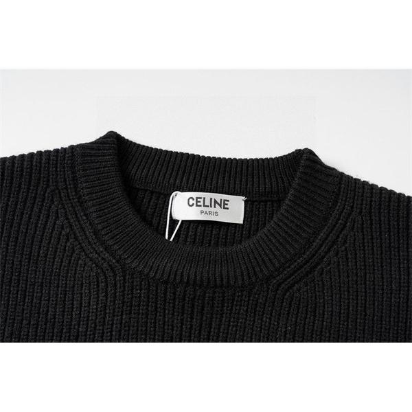 最新コレクション モダンブラック セリーヌ CELINE 偽物 2025秋冬ロゴ ニット セーター