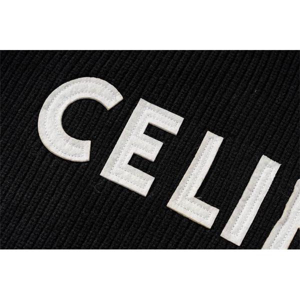 最新コレクション モダンブラック セリーヌ CELINE 偽物 2025秋冬ロゴ ニット セーター