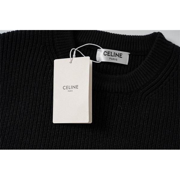 最新コレクション モダンブラック セリーヌ CELINE 偽物 2025秋冬ロゴ ニット セーター