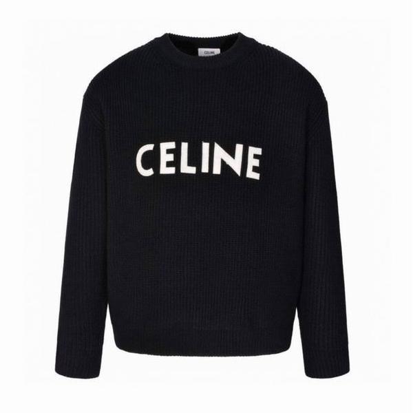 最新コレクション モダンブラック セリーヌ CELINE 偽物 2025秋冬ロゴ ニット セーター