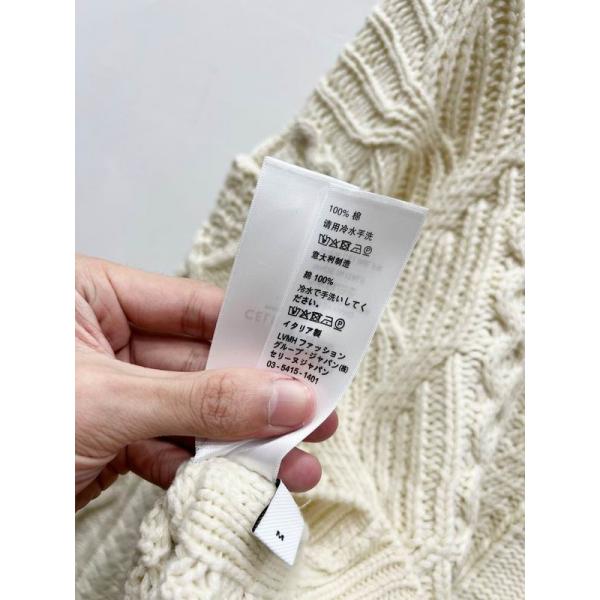 エレガントアイボリー セリーヌ スーパーコピー CELINE 2025秋冬 ケーブルニット セーター