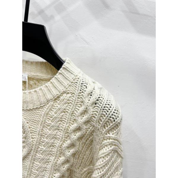 エレガントアイボリー セリーヌ スーパーコピー CELINE 2025秋冬 ケーブルニット セーター