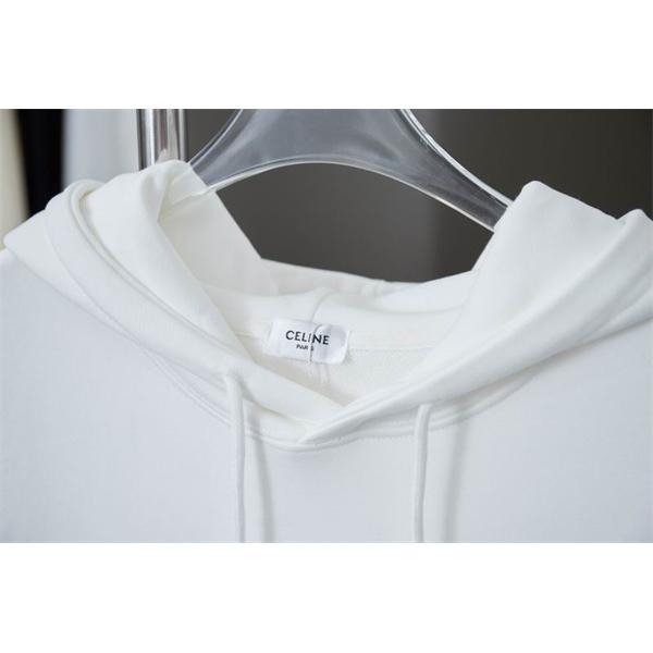 セリーヌ 偽物 CELINE 最新コレクション ネイビーロゴ フーディ スウェット パーカー 季節限定モデル