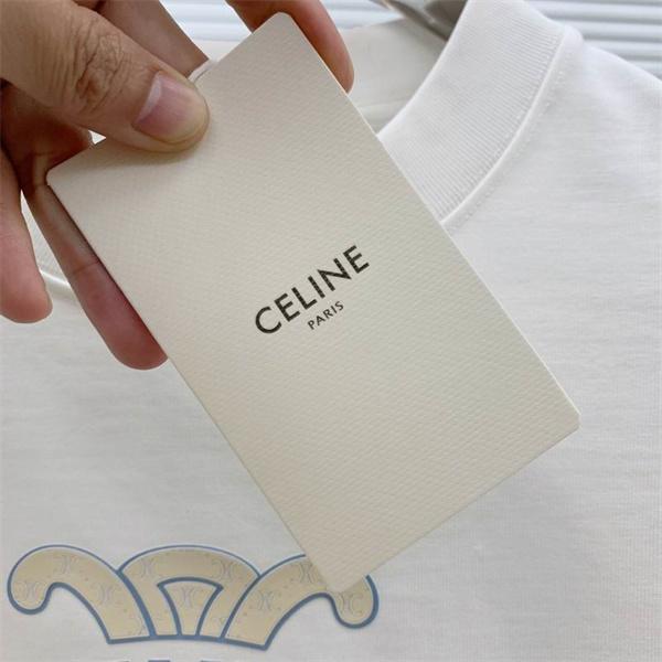 2025秋冬 ホワイト トリオンフ ロゴ クルーネック スウェット セリーヌ CELINE コピー話題の最新デザイン