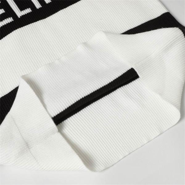 2025秋冬新作 ブラック ホワイトライン ロゴニット セリーヌ CELINE スーパーコピー セーター