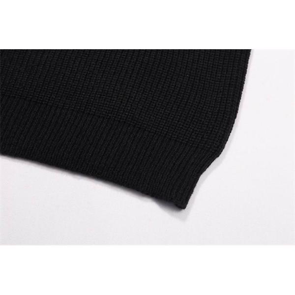 高級感漂うブラックカラー 最新コレクション ロゴ刺繍 クルーネック セリーヌ CELINE コピー セーター