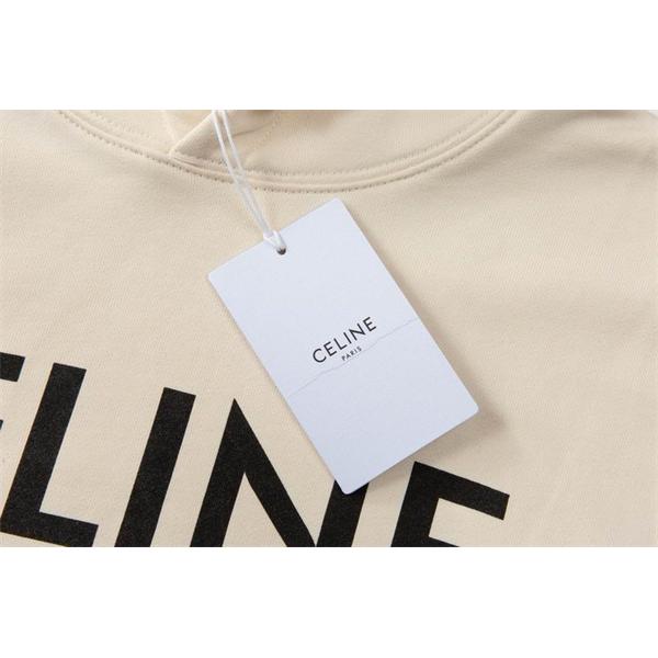 柔らかで着心地抜群 セリーヌ CELINE スーパーコピー 2025秋冬新作 ロゴプリント フーディ パーカー