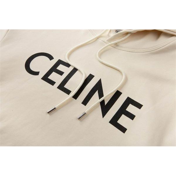 柔らかで着心地抜群 セリーヌ CELINE スーパーコピー 2025秋冬新作 ロゴプリント フーディ パーカー