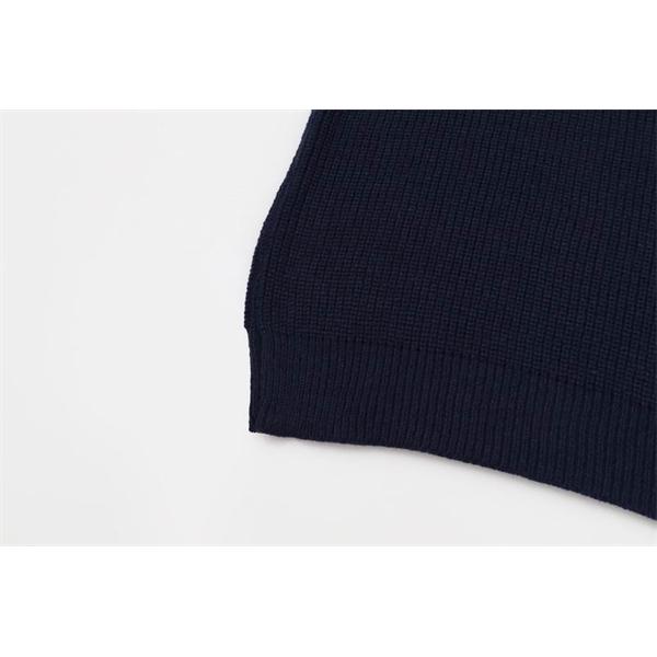  上質なネイビーが映える 2025秋冬新作 ロゴ刺繍 クルーネック ニット セーター セリーヌ CELINE 偽物