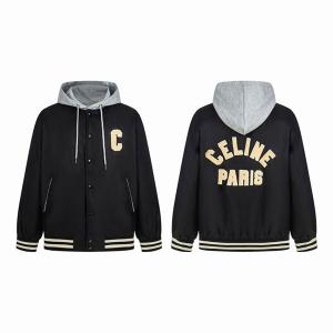 都会的なムード漂う 2025秋冬新作 フーディ付き ブラック スタジャン セリーヌ CELINE スーパーコピー