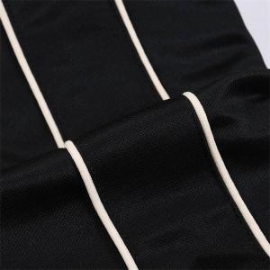 スポーティーな セリーヌ CELINE 偽物 2025秋冬新作 ブラック ホワイトライン ジャージ セットアップ