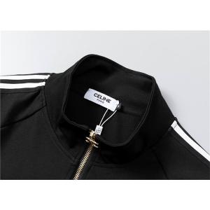 最新コレクション セリーヌ CELINE コピー 2025秋冬新作 ブラック ゴールド刺繍 ロゴ ジャージ セットアップ
