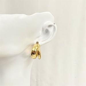 洗練されたボリューム感 セリーヌ 2025秋冬新作 ゴールド ダブルフープ ピアス CELINE スーパーコピー