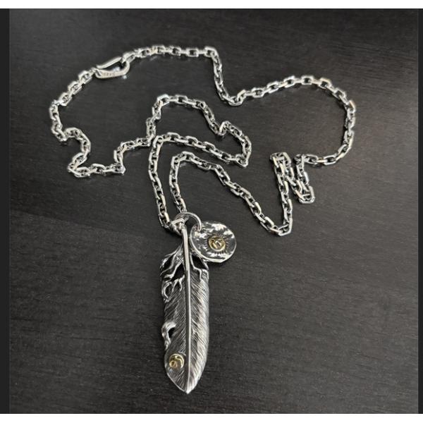 goro’sゴローズネックレス スーパーコピー【シルバー925風】フェザー ペンダント  メンズ レディース 羽モチーフ  通販ショッピング