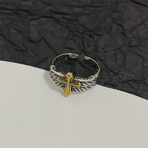 2025新作GORO’Sゴローズ指輪コピーゴールドクロス リング メンズ 羽モチーフ フリーサイズ 指輪 ヴィンテージ風 おしゃれ アクセサリー 通販ショッピング