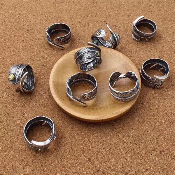 GORO’Sゴローズ指輪コピーシルバー925 フェザーリング ゴールドワンポイント男女兼用 通販ショッピング