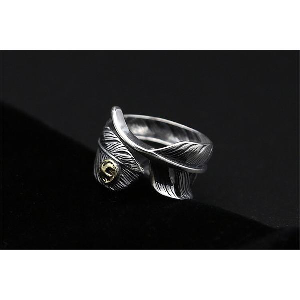 GORO’Sゴローズ指輪コピーシルバー925 フェザーリング ゴールドワンポイント男女兼用 通販ショッピング