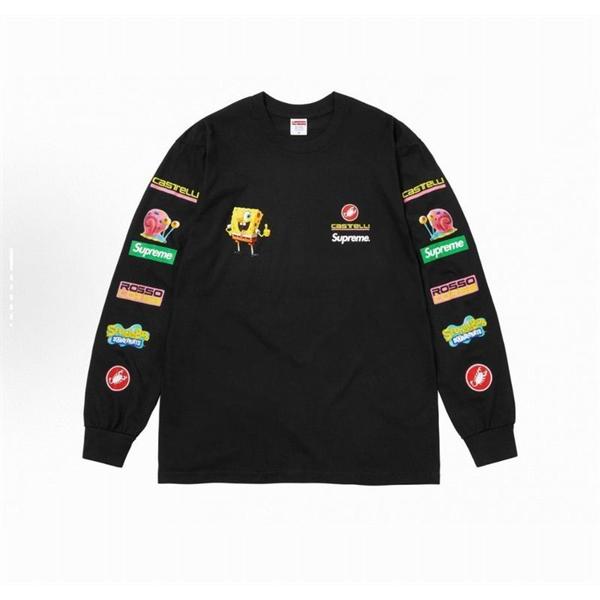 シュプリーム SUPREME Tシャツ ロンT 長袖  Supreme x SPONGEBOB SQUAREPANTS CASTELLI   WEEK11 Racing L/S Tee 通販ショッピング
