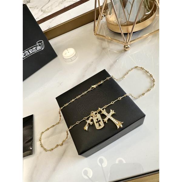 54㎝長さチェーンクロムハーツネックレスコピー メンズ ブランド ゴールド 通販ショッピング