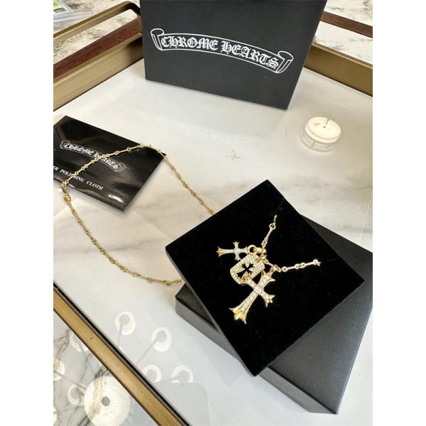 54㎝長さチェーンクロムハーツネックレスコピー メンズ ブランド ゴールド 通販ショッピング