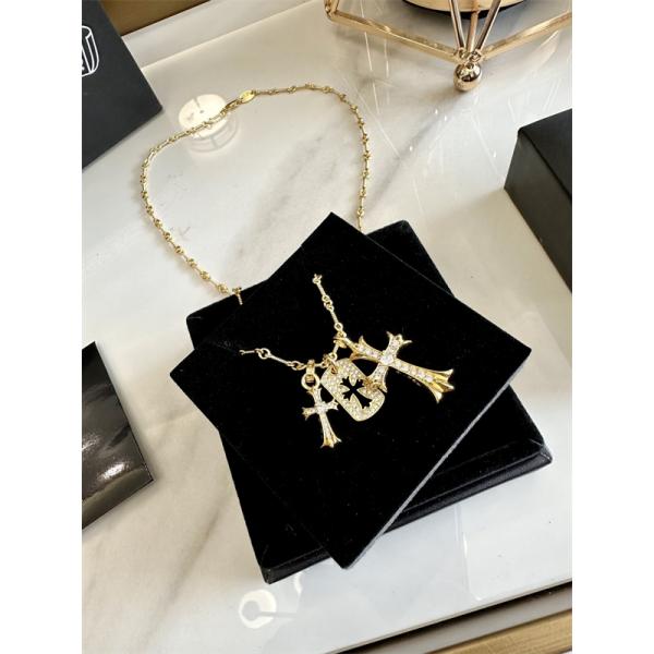 54㎝長さチェーンクロムハーツネックレスコピー メンズ ブランド ゴールド 通販ショッピング