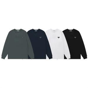プラダ コピー 長袖Tシャツ クラシック モダン スタイリッシュ ブラック ホワイト PRADA