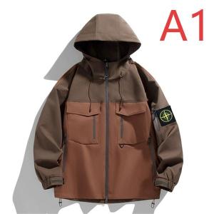 ストーンアイランド 偽物 マウンテンパーカー 防風 フード付き アウトドア ジャケット STONE ISLAND