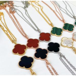VCAネックレスコピー 上品 van cleef & arpels ヴァンクリーフ オニキス風 レディース ジュエリー ゴールド/シルバー/ローズゴールド 