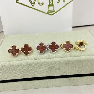VCA ピアススーパーコピーvan cleef & arpels ヴァンクリーフ レディース ゴールド ブラウンストーン おしゃれ アクセサリー 人気