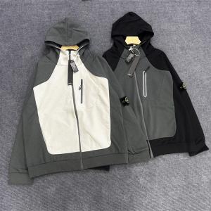 ストーンアイランド 偽物 フードパーカー ジップアップ カジュアル スウェット STONE ISLAND
