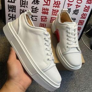 Christian Louboutin スーパーコピー クリーン モダン ホワイト レザースニーカー クリスチャンルブタン