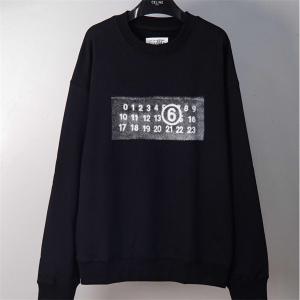 マルジェラ コピー トレーナー 数字ロゴ グラフィック ブラック モダン Maison Margiela