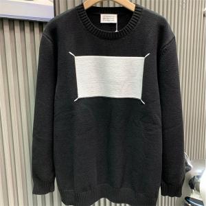 マルジェラ コピー ニット セーター パッチデザイン モード シンプル ブラック Maison Margiela