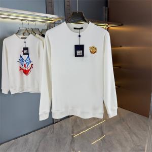 LOUIS VUITTON 偽物 シンプル 上品 ホワイト ロゴ スウェット トレーナー ルイヴィトン