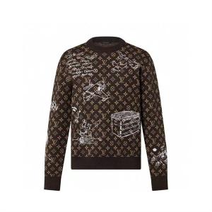 LOUIS VUITTON 偽物 クラシック 豪華 モノグラム グラフィック ニット セーター ルイヴィトン