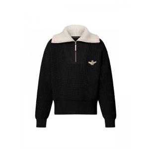 ルイヴィトン コピー ニット エレガント 重厚 ハーフジップ セーター メンズ LOUIS VUITTON