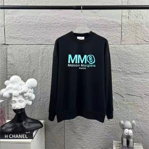 Maison Margiela スーパーコピー パーカー MM6 ロゴ ブルー プリント メゾンマルジェラ