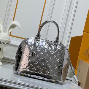 ルイヴィトン 偽物 アルマバッグ シルバー ミラーフィニッシュ モノグラム LOUIS VUITTON