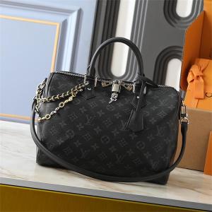 LOUIS VUITTON コピー バッグ モノグラム チェーン付き スピーディー ブラック ルイヴィトン