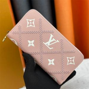 LOUIS VUITTON コピー モダン 上質 ブラウン モノグラム ジップ長財布 ルイヴィトン