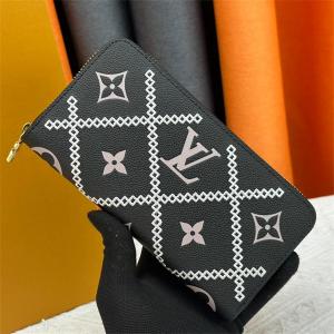 LOUIS VUITTON コピー モダン 上質 ブラウン モノグラム ジップ長財布 ルイヴィトン