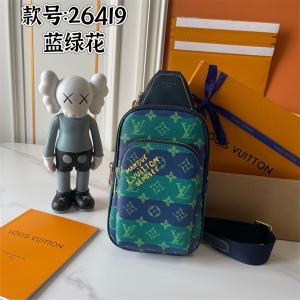 LOUIS VUITTON 偽物 個性 高級 ブルーグリーン モノグラム スリングバッグ ルイヴィトン