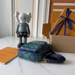 LOUIS VUITTON 偽物 個性 高級 ブルーグリーン モノグラム スリングバッグ ルイヴィトン
