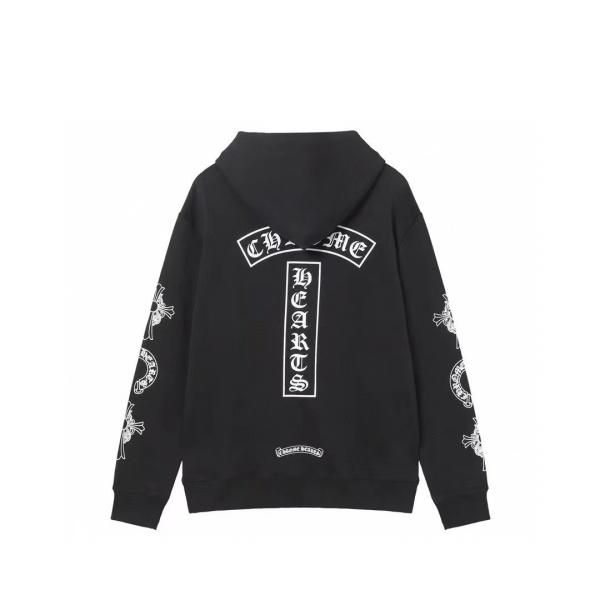 CHROME HEARTS 偽物 ジップパーカー 定番 スタイリッシュ ホワイトロゴ クラシック クロムハーツ