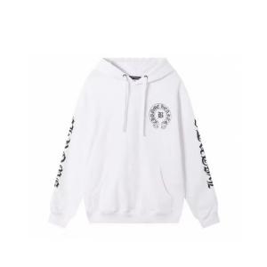 クロムハーツ 偽物 パーカー 定番 クラシック ホースシュー ロゴ ブラックホワイト CHROME HEARTS