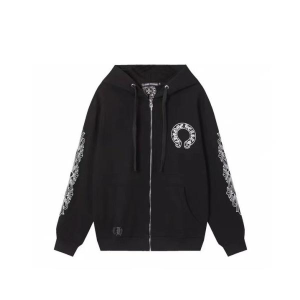 CHROME HEARTS コピー ジップパーカー 限定 高級感 ホースシュー スリーブデザイン クロムハーツ