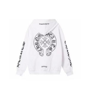 CHROME HEARTS スーパーコピー パーカー 上品 ホースシュー ロゴ ストリート ホワイト クロムハーツ