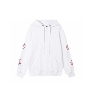 クロムハーツ 偽物 パーカー スタイリッシュ レッドスリーブ クロスロゴ ブラックホワイト CHROME HEARTS