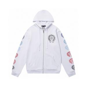 CHROME HEARTS スーパーコピー ジップパーカー 洗練 鮮麗 カラフルスリーブ ホースシュー  クロムハーツ